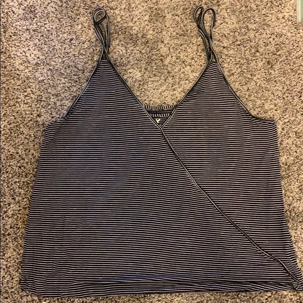 Black and white striped tank top